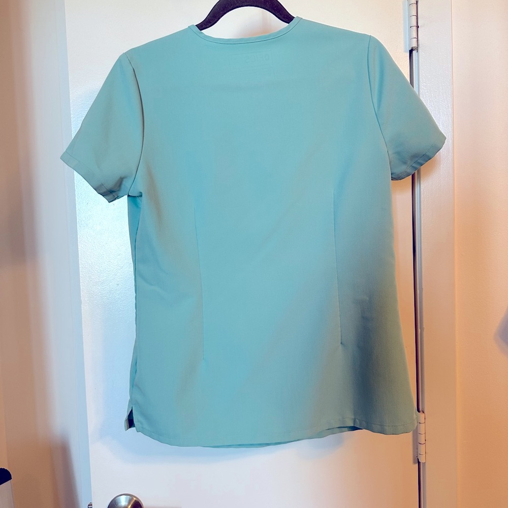 Figs Scrub Top Aqua XS